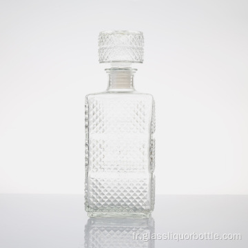 Bouteille de vodka en verre clair de 500 ml